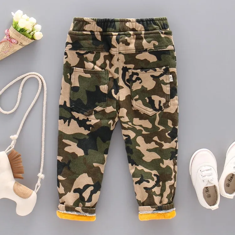 Детские камуфляжные брюки с эластичным поясом синий/зеленый цвет | Мать и ребенок