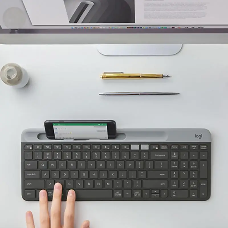 Беспроводная ультра тонкая клавиатура Logitech K580 с двойным режимом 2 4G/Bluetooth