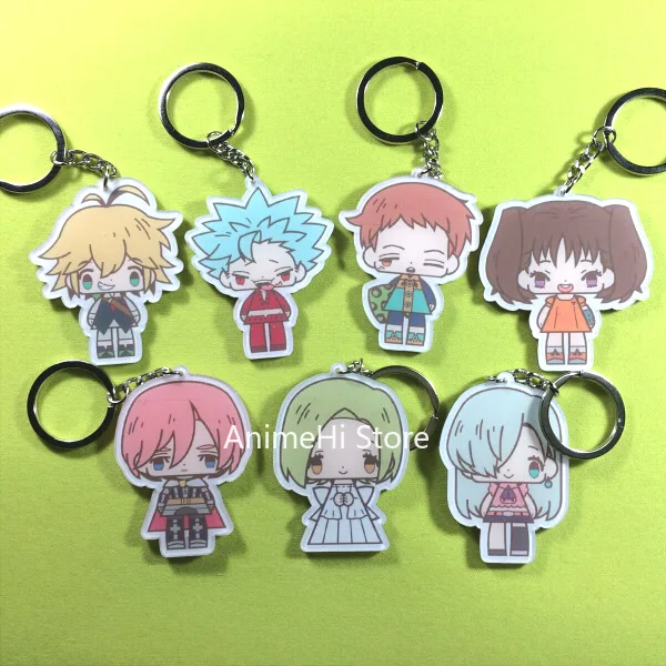 Anime The Seven Deadly Sins Keychain Figure Doll Diane King Ban Meliodas Elizabeth Gilthunder Acrylic Keyring Bag Pendant Gift