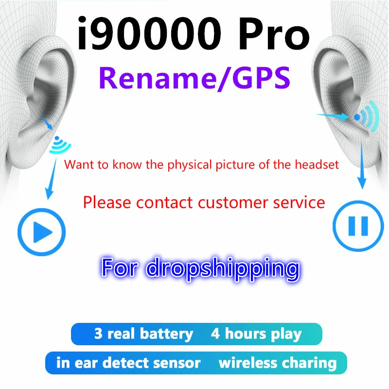 Беспроводная гарнитура TWS I90000 Pro мини Bluetooth Elari PK I500 I1000 I9000 I200 i300000|Наушники и