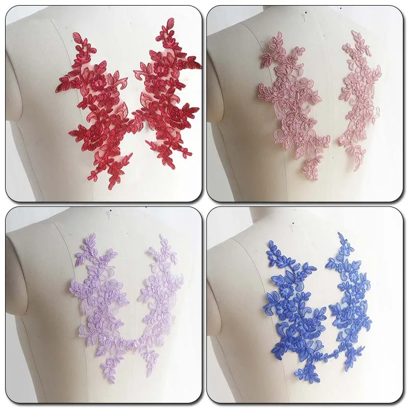 1 пара из материала на основе хлопка с вышивкой и кружевной аппликацией свадебное