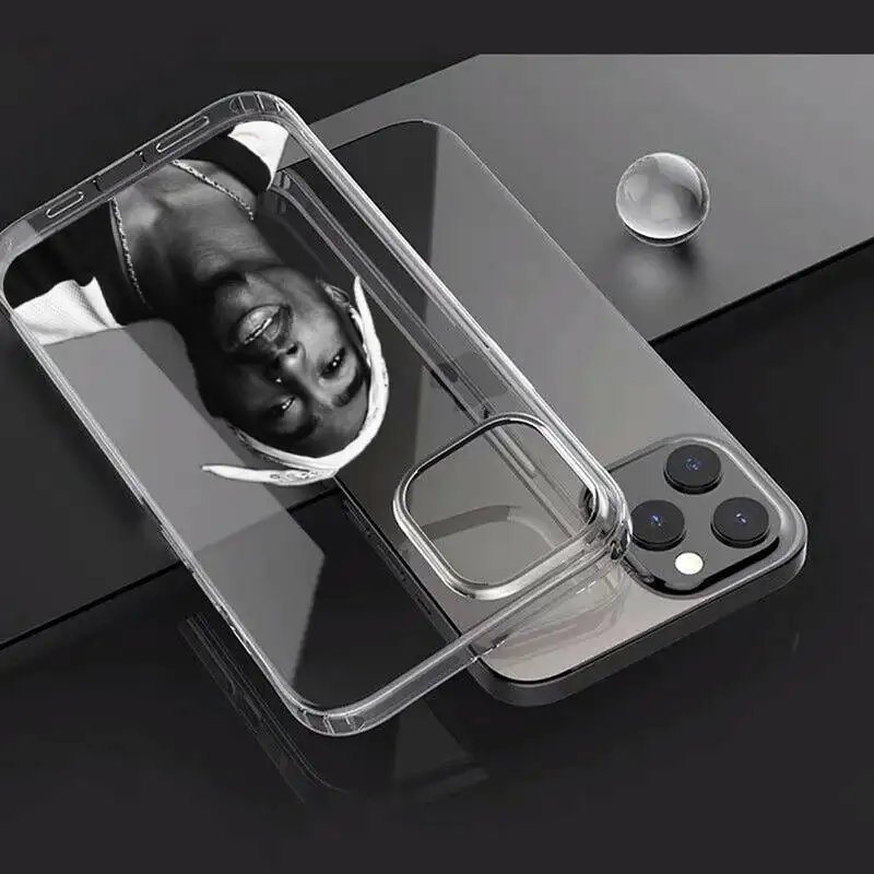 

Rapper 2Pac Makaveli Tupac Amaru Shakur Phone Case Transparent for iPhone Samsung A S 11 12 6 7 8 9 30 Pro X Max XR Plus lite