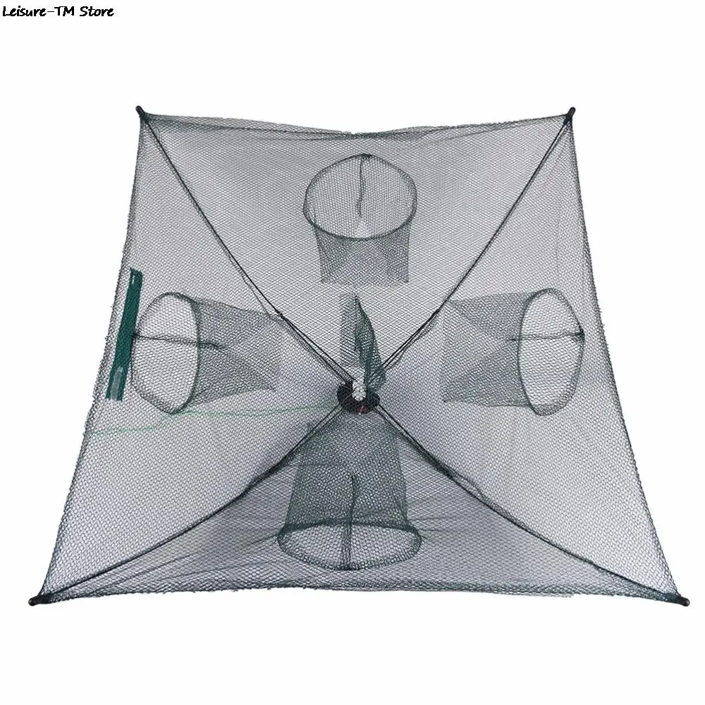 Автоматическая Рыболовная Ловушка для креветок 4 отверстия сетчатая приманка