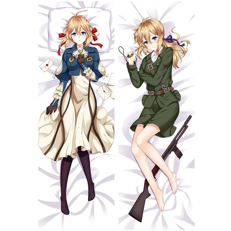 

Японские Аниме фиолетовые наволочки Evergarden 50x150 см персиковая кожа Dakimakura Чехол 3D двухстороннее постельное белье обнимающая Подушка Чехол