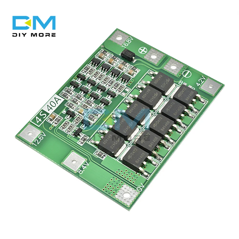 Защитная плата для литий ионных аккумуляторов 40 А 18650 зарядное устройство PCB BMS