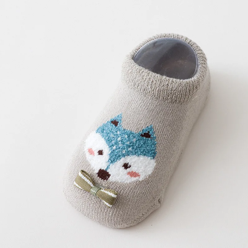 

Autumn Winter Cotton Baby Boys Girls Low Cut Ankle Socks Rubber Slip-resistant Floor Socks Infant Kids Socks Spring Soft Shoes