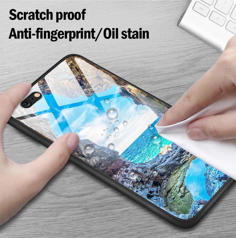 Противоударный жесткий чехол для iPhone 5S, SE 6 6S 7 8 Plus XR XS MAX для Meizu M5 M6 M8 M9 Note 16th Plus Роскошный чехол из закаленного стекла