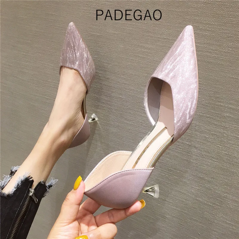 

Женские туфли 2021 OL Повседневные корейские женские высокие каблуки пикантные вечерние элегантные модные туфли-лодочки