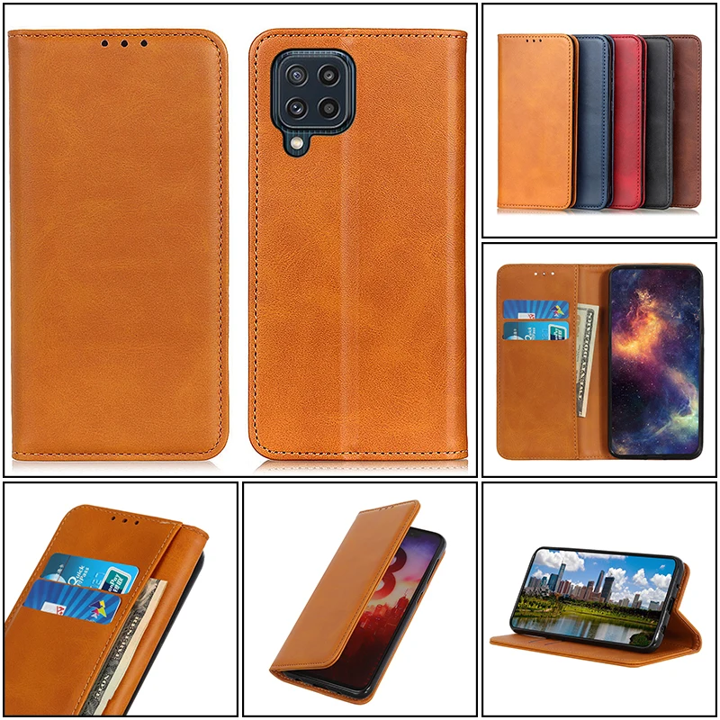 

luxury Flip Leather Case For Samsung Galaxy M01 M02 M11 M12 M21 M31 M32 M40 M42 M60 M62 M80 S F41 F62 Xcover Pro 5 5S Cover Capa