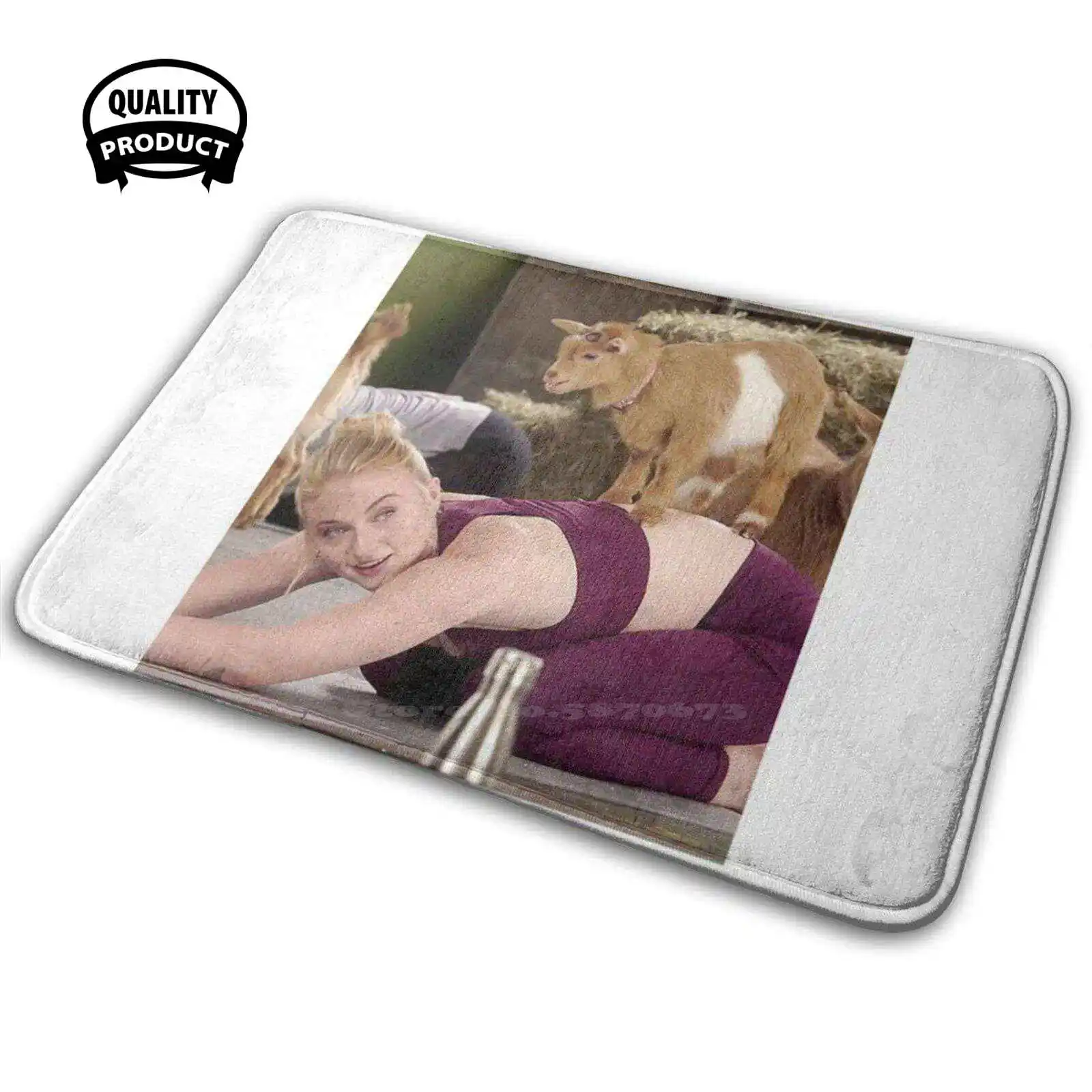 Sophie Turner With Goats 3D Household Goods Mat Rug Carpet Cushion Joe Jonas | Дом и сад