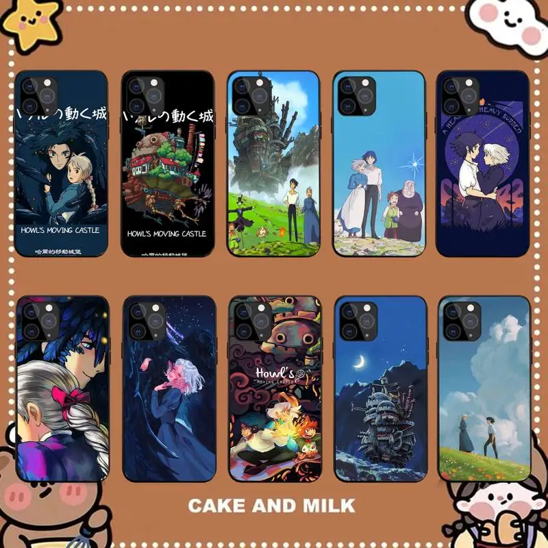 

Howl's Howls Moving Castle Phone Case For iPhone 11 8 7 6 6S Plus X XS MAX 5 5S SE 2020 XR 11 pro DIY Funda capa
