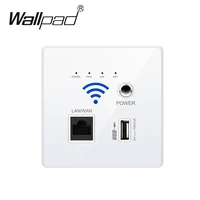 7 colors 300m wall embedded wireless wifi ap router acrylic panel usb socket outlet wall charger wifi smart socket 5v 1000ma