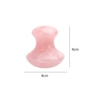 Натуральный розовый КВАРЦЕВЫЙ игольчатый массажер в форме гриба инструмент энергетический камень массаж скребком гуаша массаж спины лица расслабляющий массаж тела Уход за здоровьем