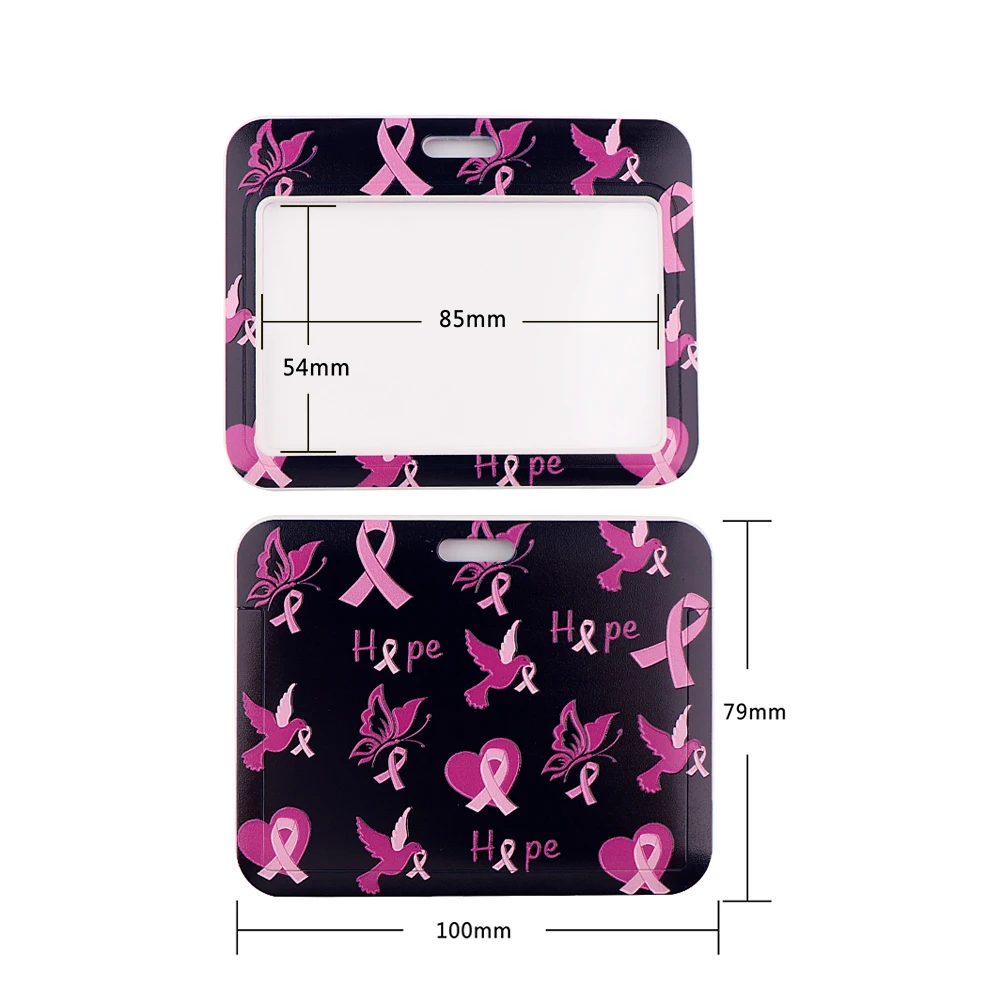 Брелок CB638 с розовой лентой для контроля рака груди держатель карт удостоверения