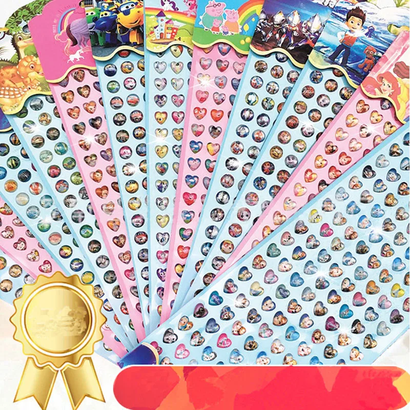 Children's Cartoon Crystal Diamond Altman Sticker Gem Acrylic Sticker Christmas Gift 160pcs