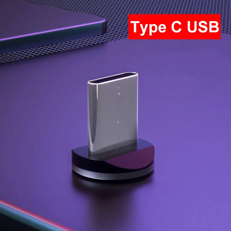 1 м Магнитный Micro USB кабель для быстрой зарядки iPhone samsung кабель для передачи данных Магнитный кабель для зарядки usb type C 3A кабель для мобильного телефона - Цвет: Only type c adapter