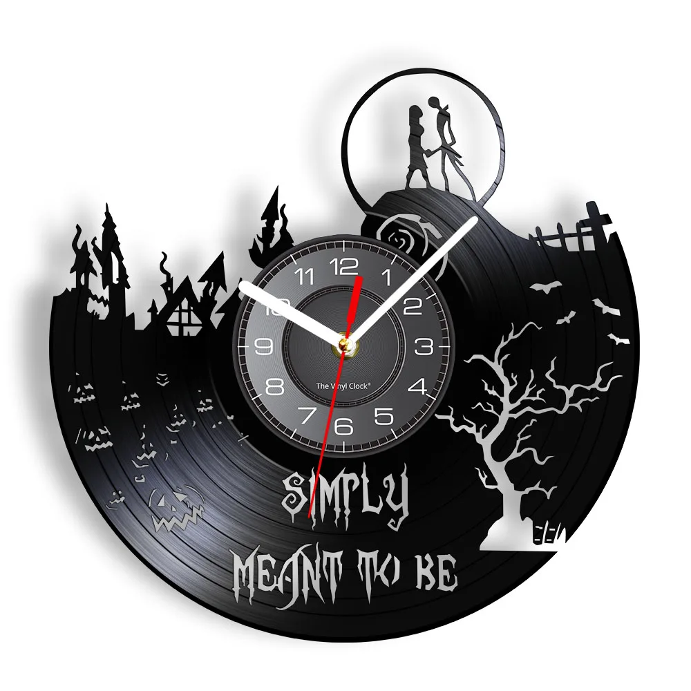 Valentine's Day Wall Clock Made Of Real Vinyl Record Touching Love Story Non Ticking Home Decor Hanging Clock Wedding Present