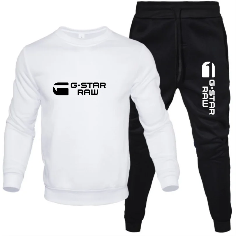 

2021 Tracksuit Men 2 Pieces Set Sweatshirt + Sweatpants Sportswear Zipper Hoodies Casual Mens Clothing Ropa Hombre Size S-3XL