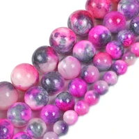 wholesale natural stone pink black persian jades 6mm 8mm 10mm 12mm smooth round loose beads for diy jewelry making necklace