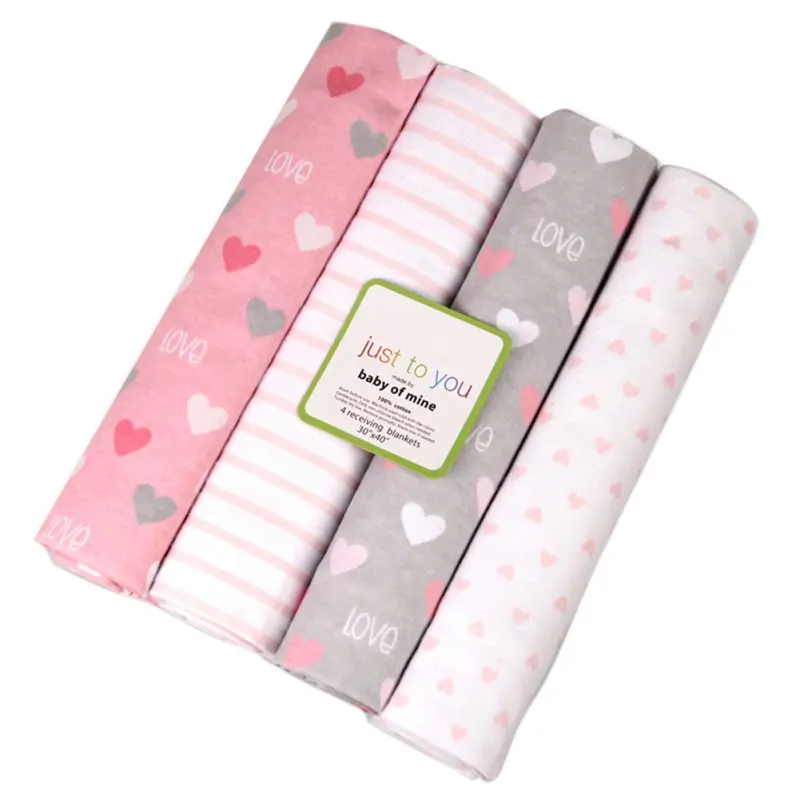 100% хлопок для новорожденных Детское одеяло очень мягкие фланелевые получения