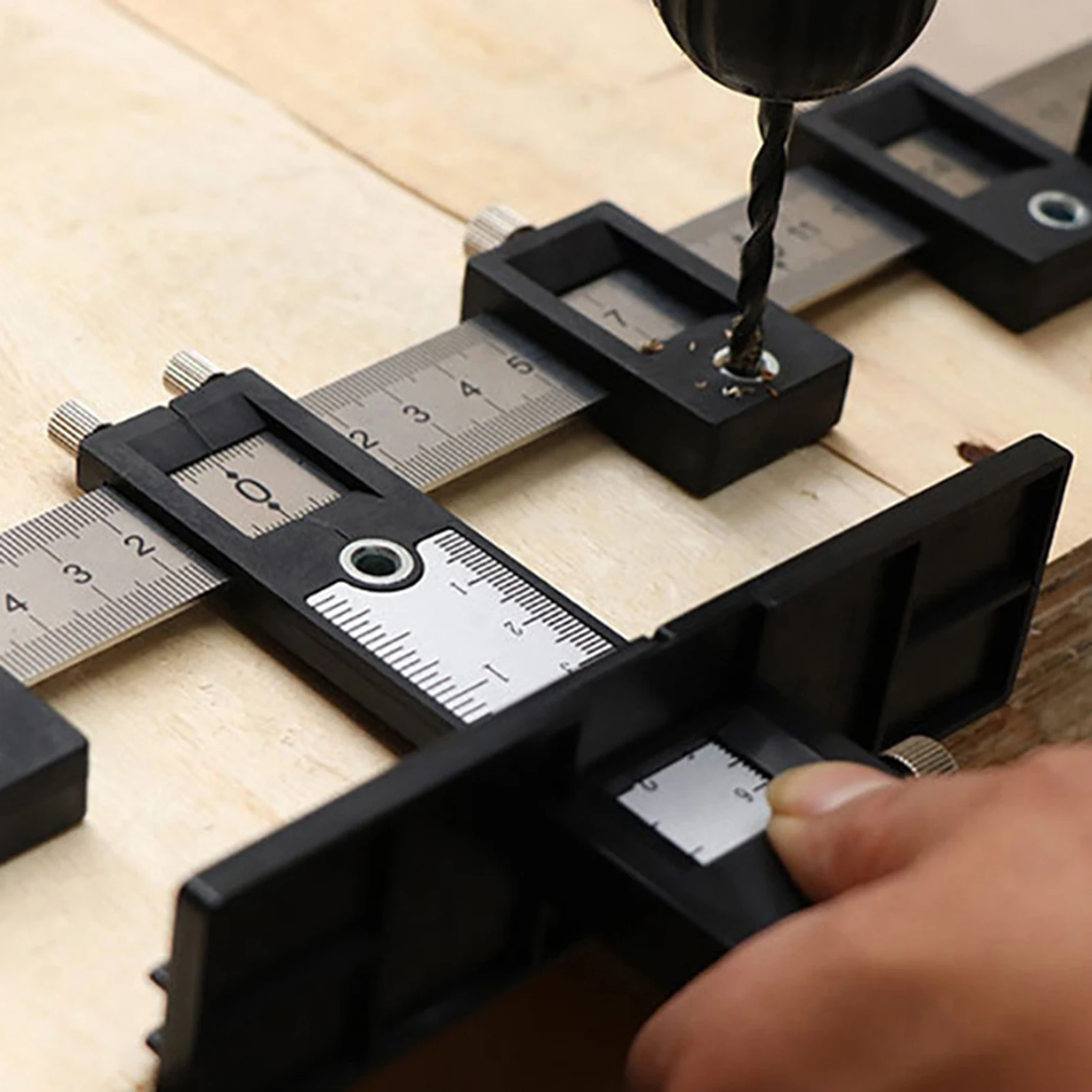 

Drill Bit Jig Set Drill Guider Hole Punch Cabinet Hardware Drawer Handle Locator Woodworking Tool Wood Drilling