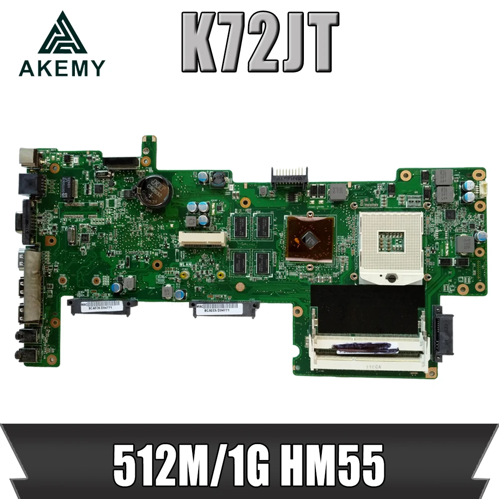 AKemy K72JT материнская плата для ноутбука Asus K72JR K72JU K72J K72 тестовая оригинальная 512M/1G