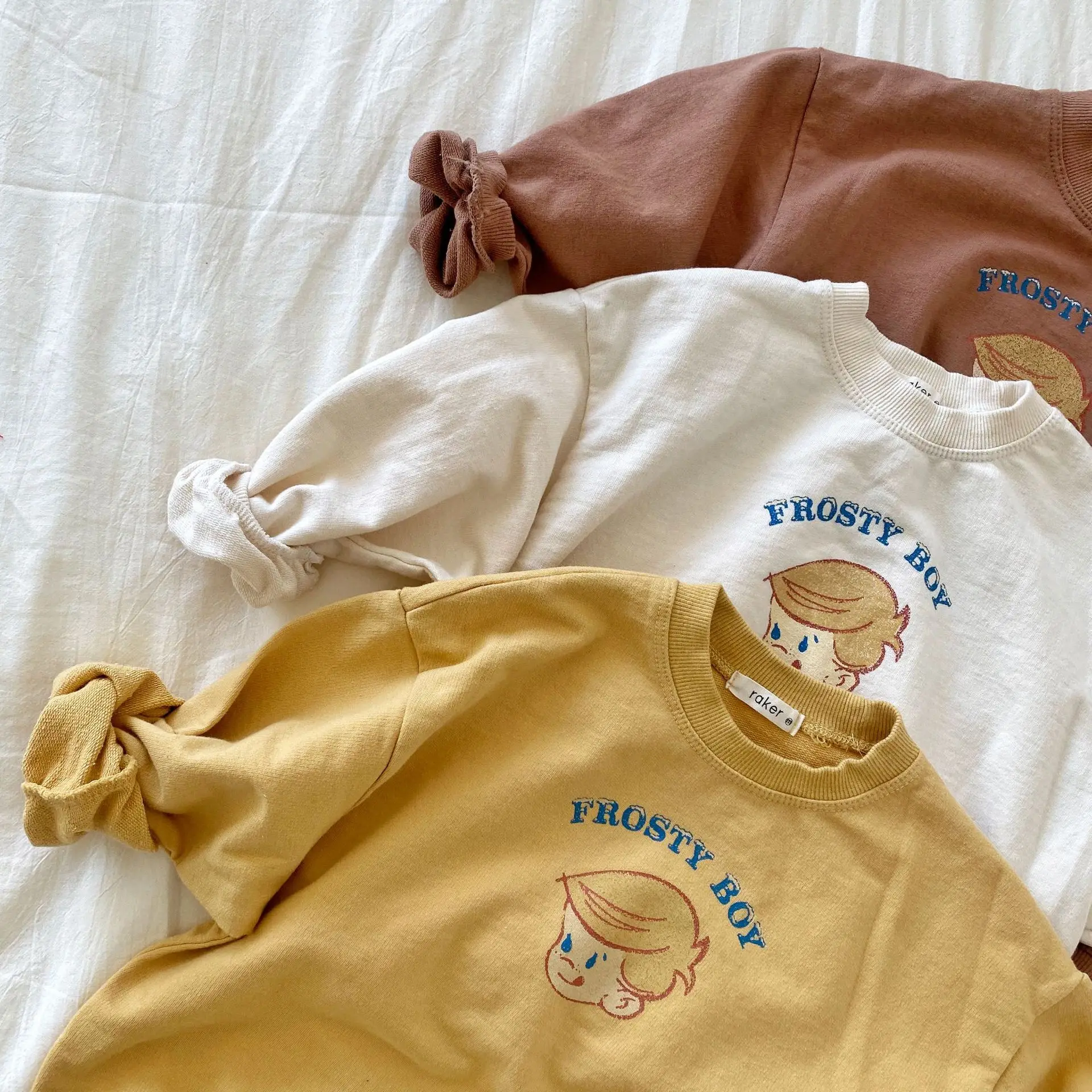 Рубашки для маленьких мальчиков топы с длинным рукавом мультяшным принтом