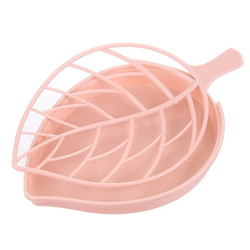 

Creative Leaf-shaped Soap Dish Soap Storage Box Container Portable Hollow Drain Soap Dish Holder Bathroom Supplies