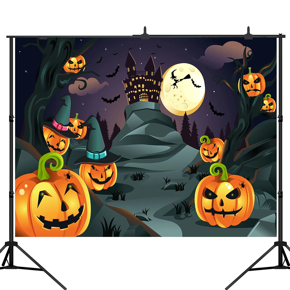 Lyavshi Хэллоуин тематический фон для фотосъемки с изображением замок тыквы ведьма