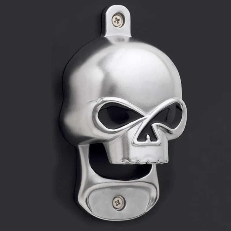 Череп настенная открывашка для пива серебро открывалка бутылок бытовой вина