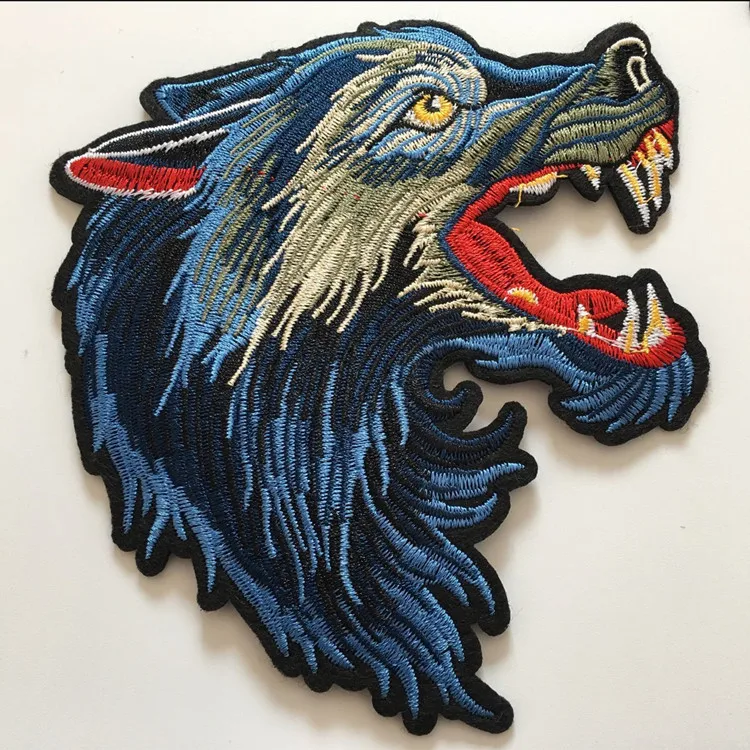 1 Набор/3 шт Волчья Голова аппликация Одежда Вышивка патч ткань клейкая наклейка