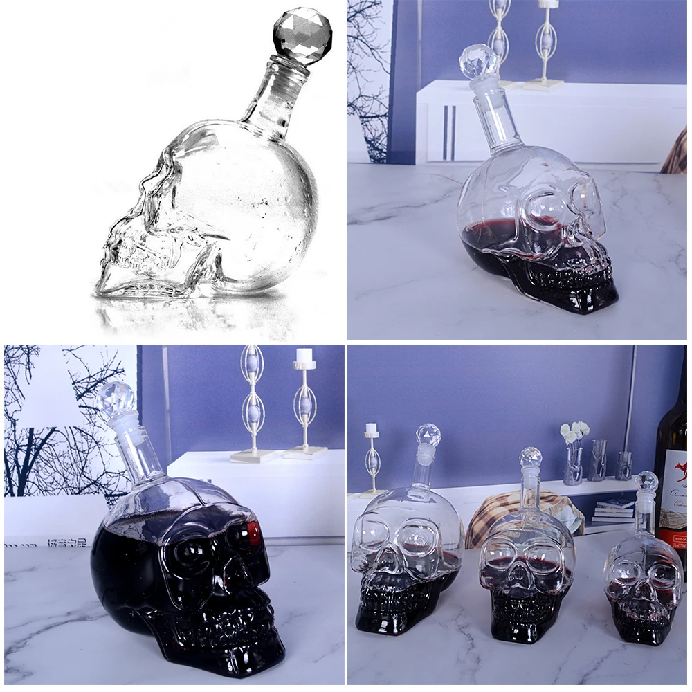 Креативная Хрустальная бутылка с черепом для виски водка винная