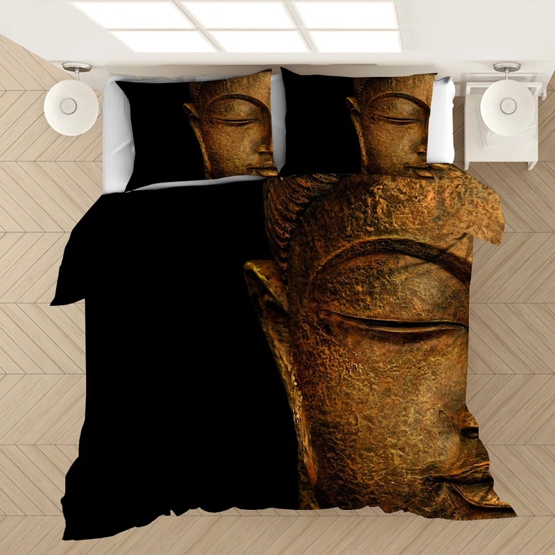 Богемный Комплект постельного белья с статуей Будды постельное белье 3D