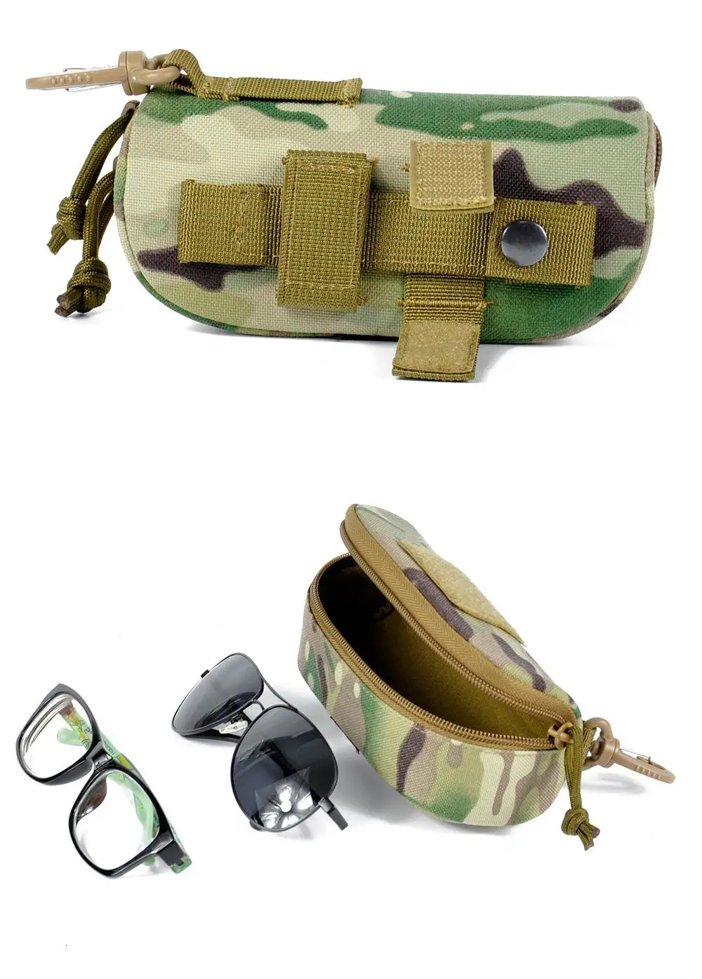 1000D нейлоновая тактическая сумка для очков жесткий Molle водонепроницаемый мини-чехол для уличных камуфляжных очков многофункциональная сумка аксессуары