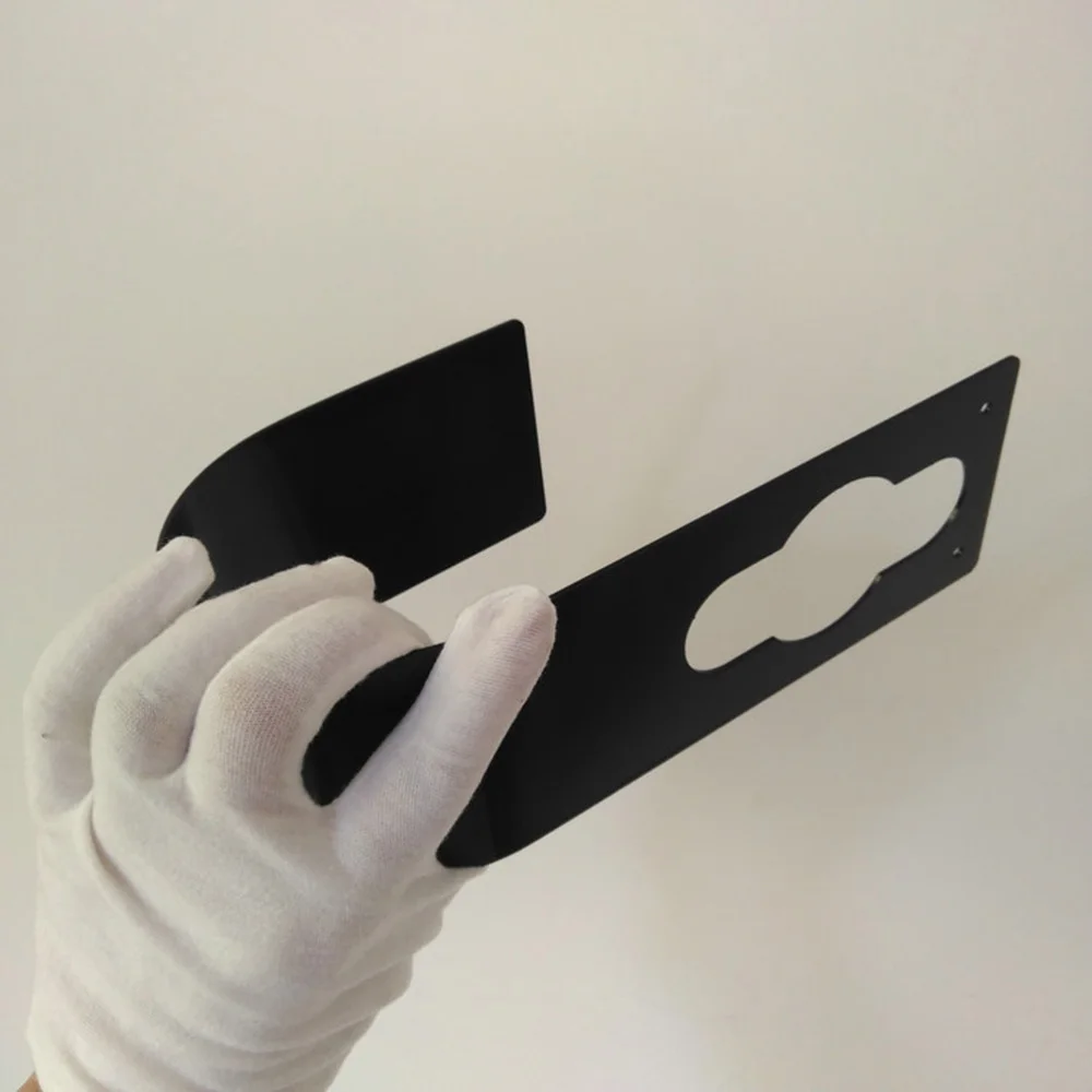 

Telescopic Pipe Fittings Garden Hook Screw Hole Design Multi-function Iron Bracket Environment Friendly Seamless Hook(Black)