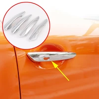 exterior smart two keyholes door handle cover molding protector trim for mazda 3 axela 2019 2020 2021 chrome accessories