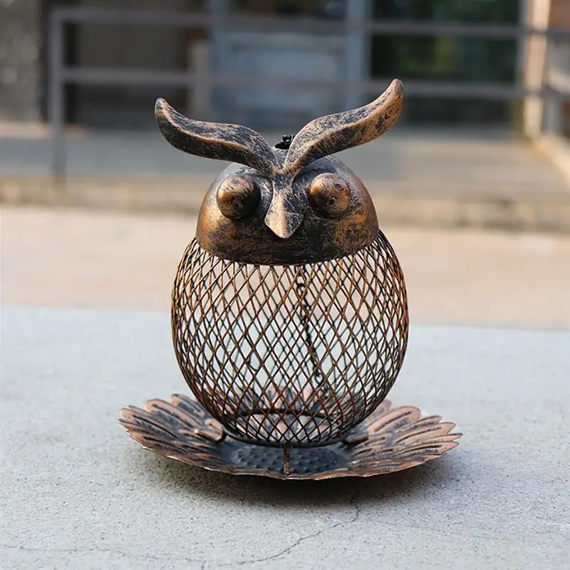 

Кормушка для диких птиц, подвесная металлическая сетчатая кормушка для совы, украшение для улицы, сада, двора