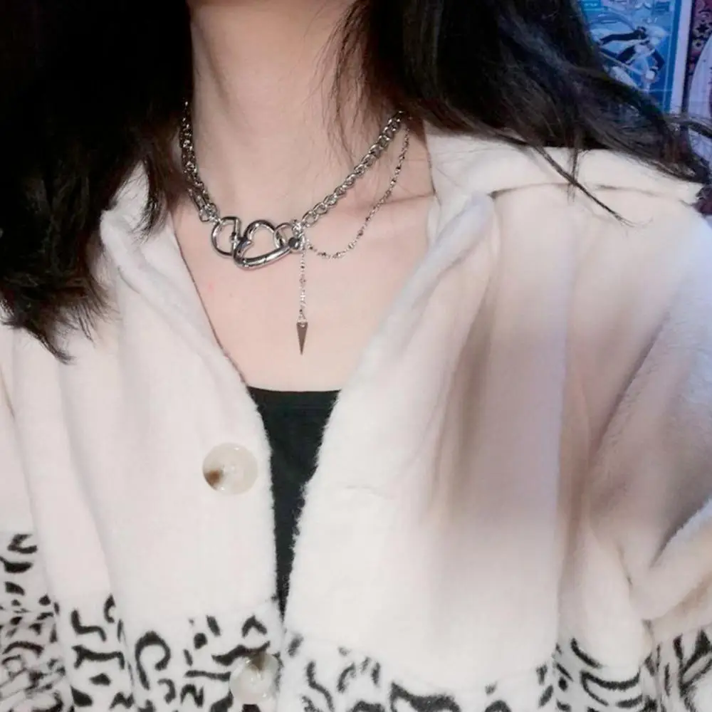 Fashion Harajuku Heart Shaped Lock Design Pendant Necklace Chain Padlock On The Neck Choker Women Jewelry Gift | Украшения и