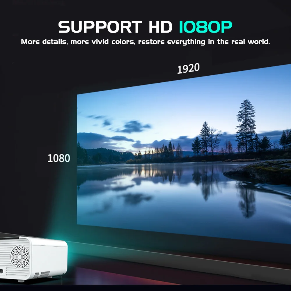 Проектор светодиодный BUIANUWOD W10 150 дюйма WIFI Android 6 Bluetooth поддержка Full HD 1080P AC3 |