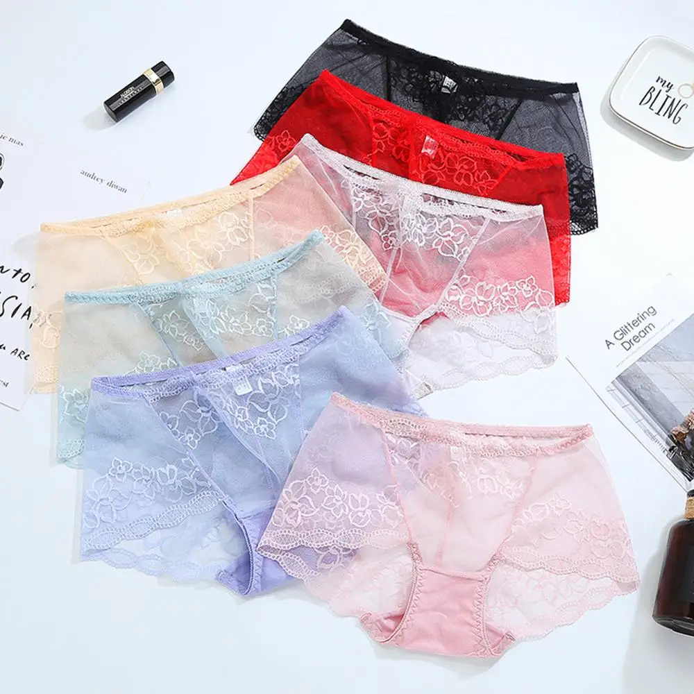 

Трусики женские кружевные бесшовные из дышащей ткани, ультратонкие