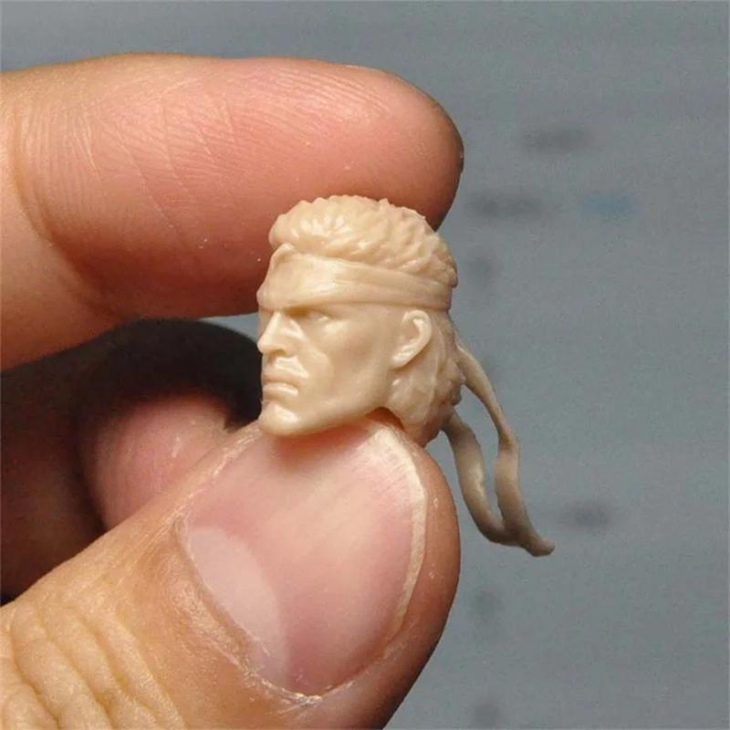 

In Stock For Sale 1/18th 3.75 Inch Unpainted White Color Head Sculpture Of Old Snale Man Male For Fans Collection