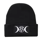 Новейшие готические шапки Skullies Wicca вязаная шапка мужская Лыжная теплая унисекс