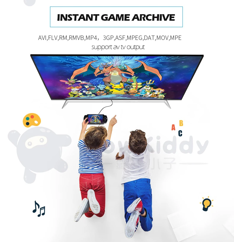 X12 5.1 inch Handheld Portable Game Console Player Dual Joystick 8GB preloaded 1000 free games support TV Out videogame machine |