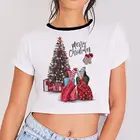 Женская свободная футболка Harajuku, с рождественским принтом, в стиле хип-хоп