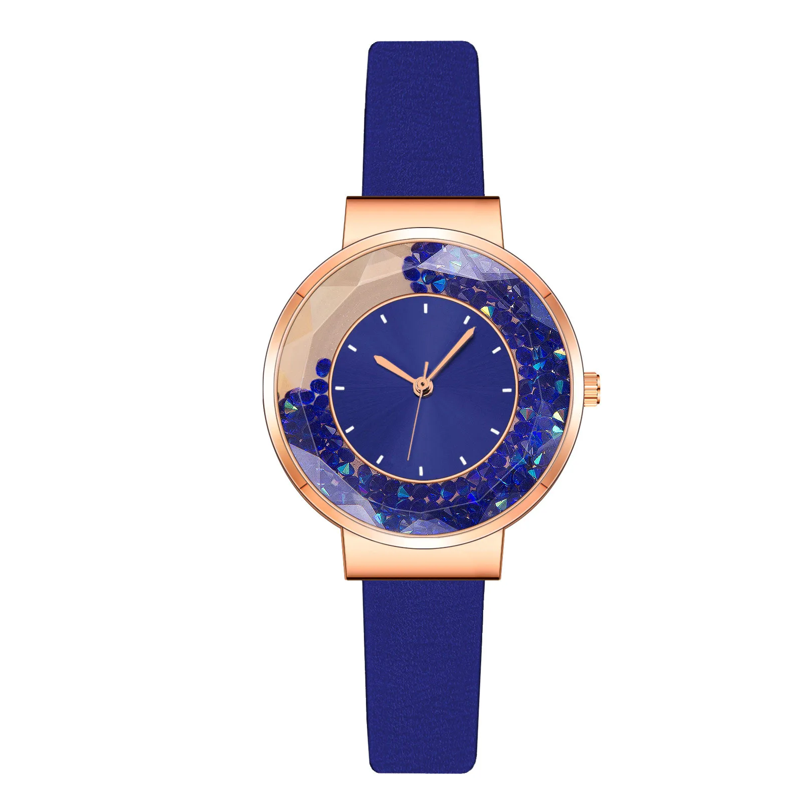 

Rose Gold Lover Watch Gift Women Quartz Watches Ladies Fashion Watches Clocks Watches Leather Casual Dresses Wrist Crystal Jewe