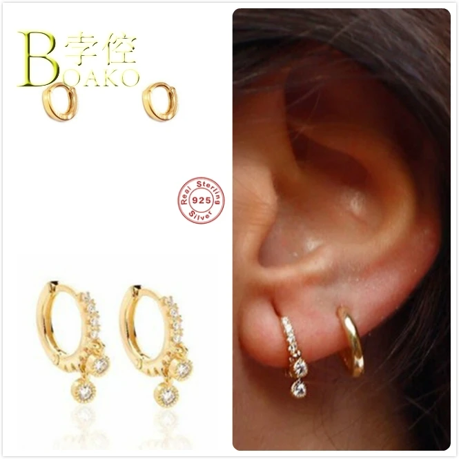 Женские серьги кольца из серебра с фианитом|Серьги-кольца| |