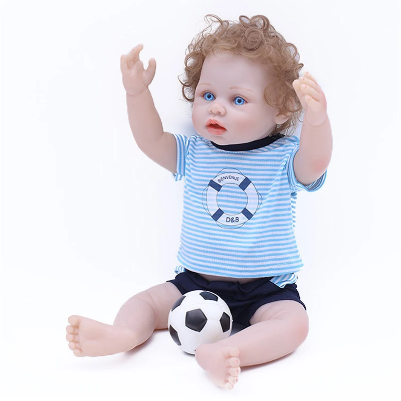 Полный силиконовый винил Reborn Реалистичная кукла куклы для младенцев 45 см Bebe