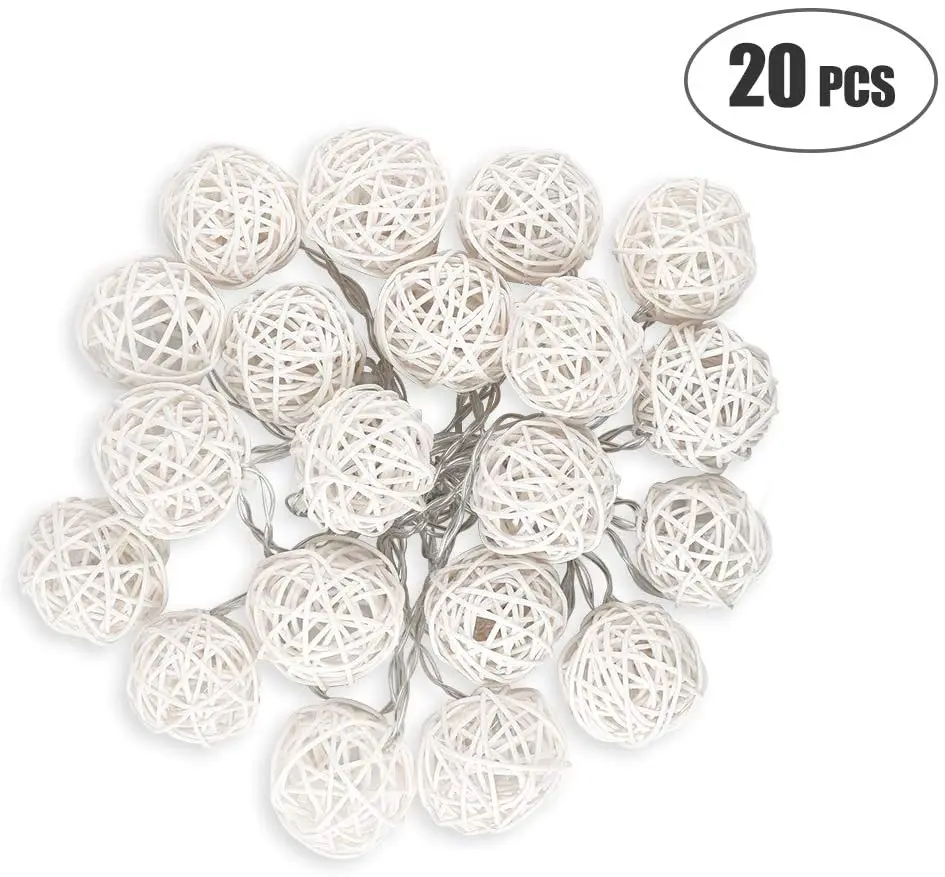 LEADLY Глобус ротанговый шар струнный светильник s 13 футов 20 светодиодный теплый