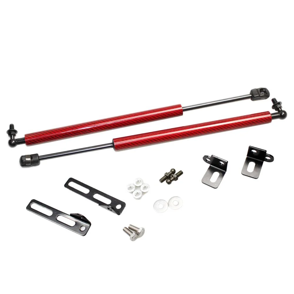 red carbon fiber Для Toyota highlander Kluger 2007-2013 авто передний капот модифицирует газовые стойки из углеродного волокна поддержка подъема амортизатор - Цвет: red carbon fiber