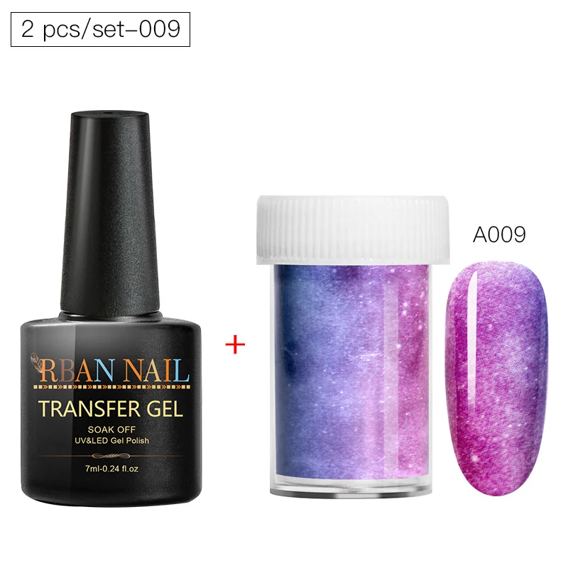 RBAN NAIL 7 мл прозрачный гель для переноса ногтей звездное небо переводная бумага красочные переводные наклейки для дизайна ногтей аксессуары для украшения - Цвет: ZH07553